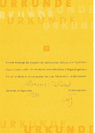 Certificate 1997