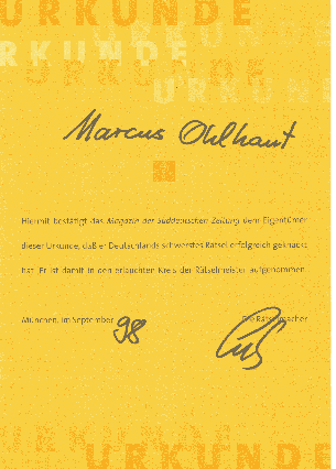 Certificate 1998